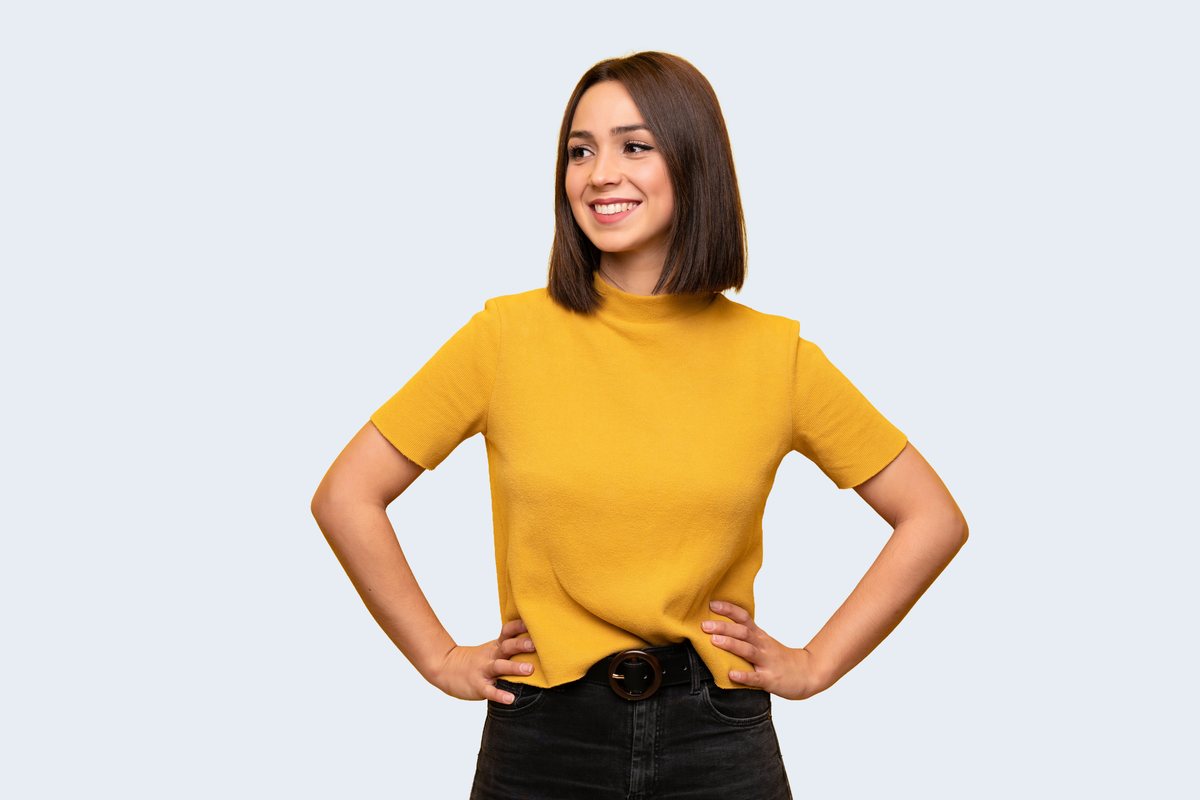 The same subject cleanly cut out and placed on a calm studio backdrop.